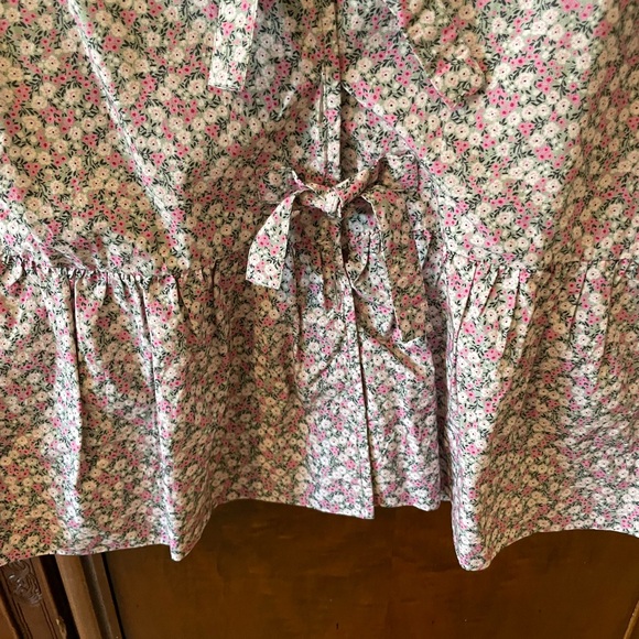 Ganni floral peplum bow top. Sz. 40. - Picture 3 of 12